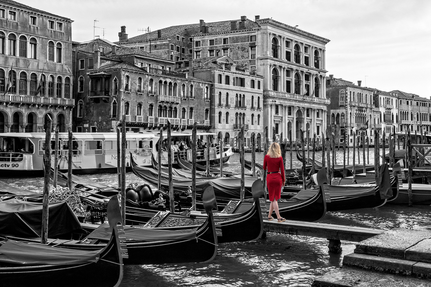 Girl in the Red Dress Venice